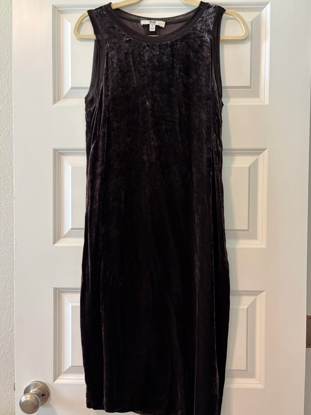 Etcetera Women's Coffee Brown Velvet Sheath Cocktail Dress